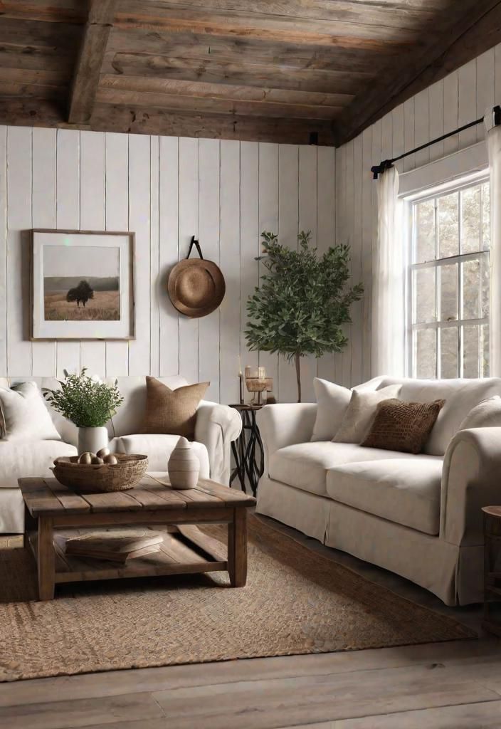 25 Charming Farmhouse Living Room Ideas For 2025 3 1. Modern Farmhouse Shiplap Walls-0