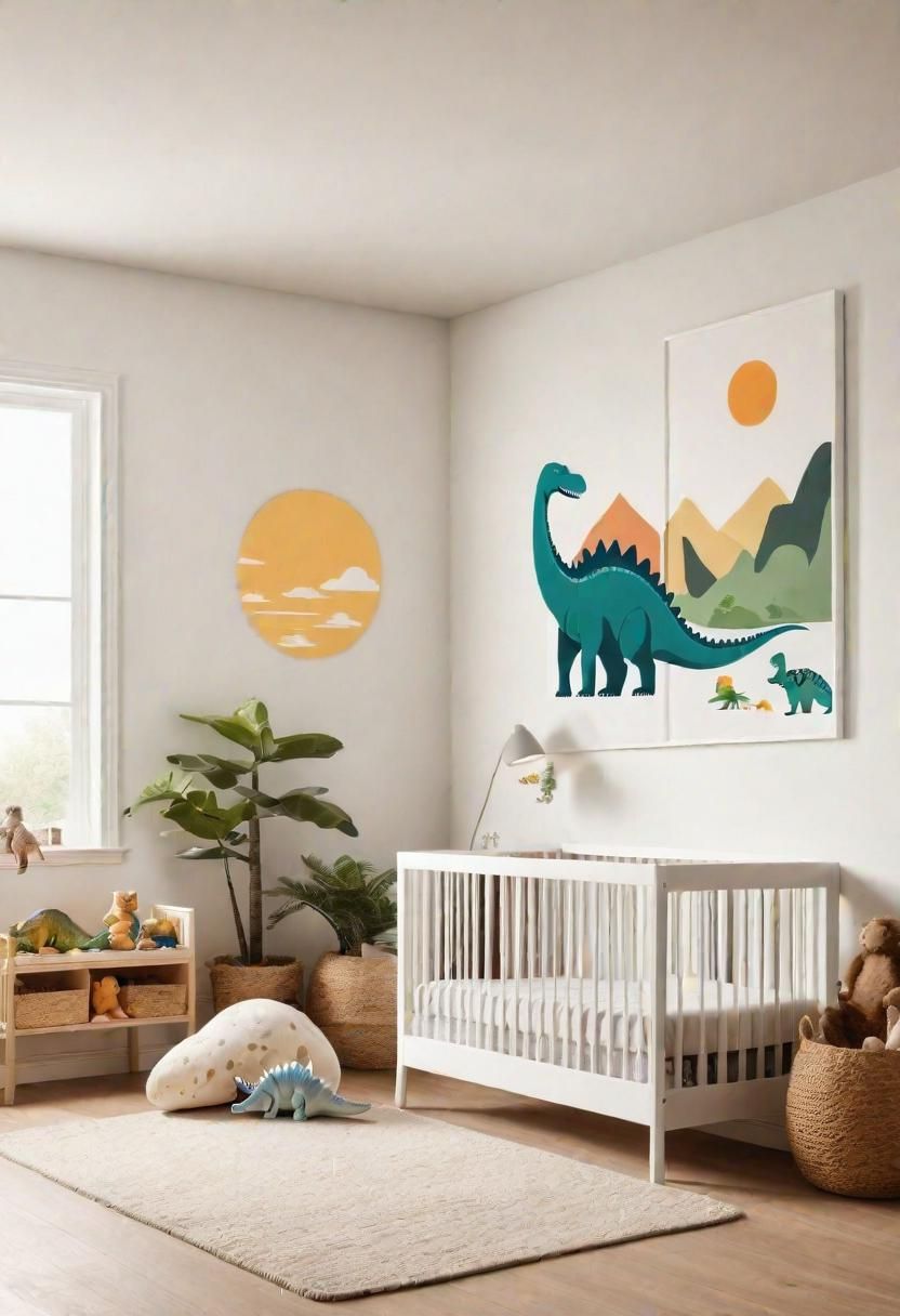 61 Dreamy Nursery Room Inspirations: From Cozy Corners to Whimsical Themes 24 13. Dino Discovery Den Nursery Ideas-2
