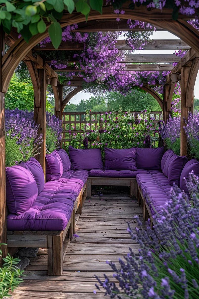 25 Stunning Small Garden Layout Ideas 59 25. Purple Lavender Field Oasis-1