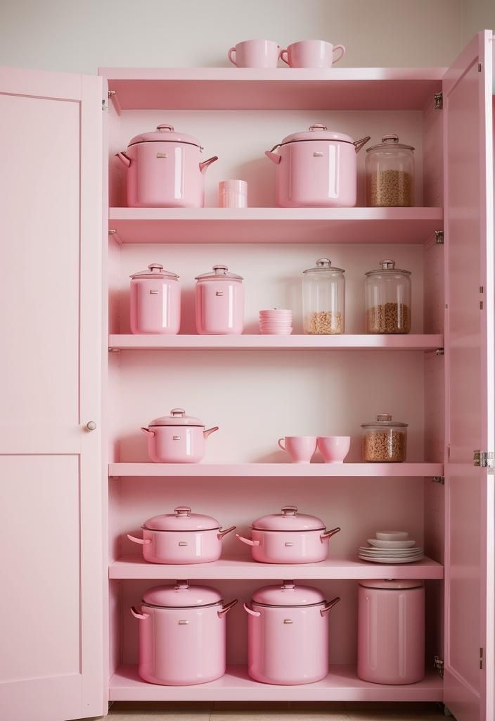 35 Charming Pink Kitchen Ideas: a Feminine Flair in Your Cooking Space 23 20. Pretty Pink Canister Set-0