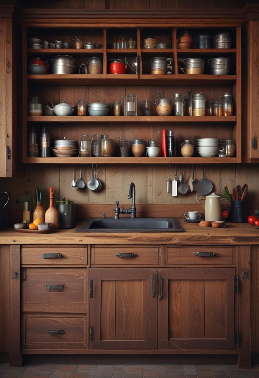 8. Rustic Barnwood Kitchen Cabinets-0