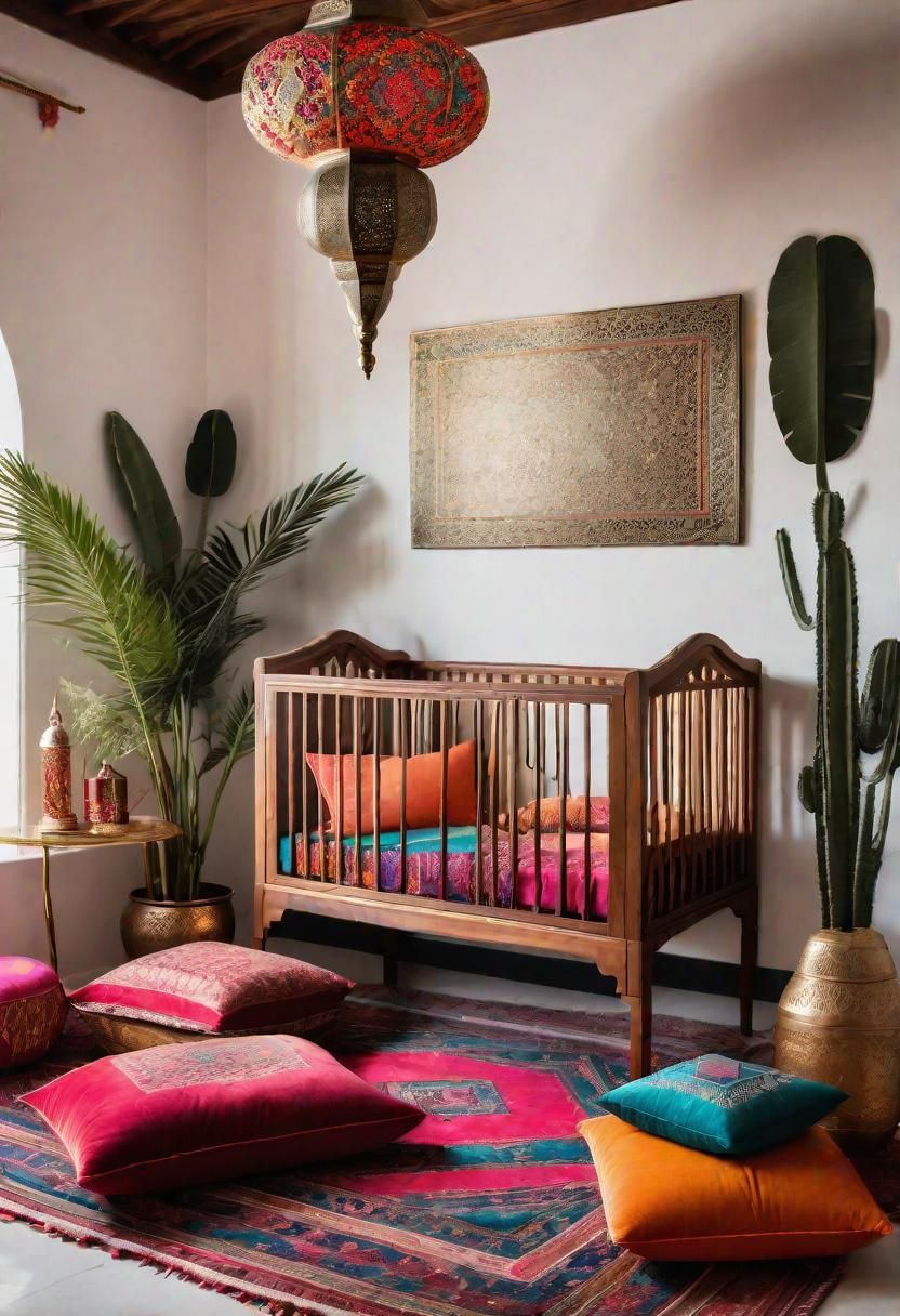 61 Dreamy Nursery Room Inspirations: From Cozy Corners to Whimsical Themes 56 35. Moroccan Majlis Marvels-0