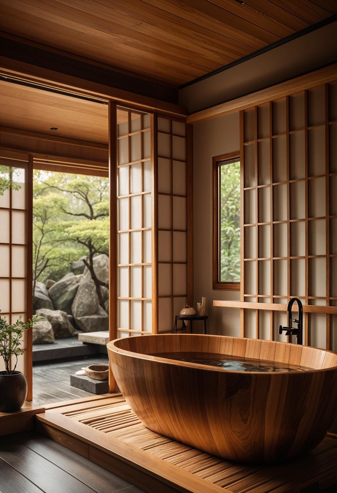 23 Dream Bathrooms to Inspire Your Creative Genius 36 20. Zen Bathhouse Retreat-1