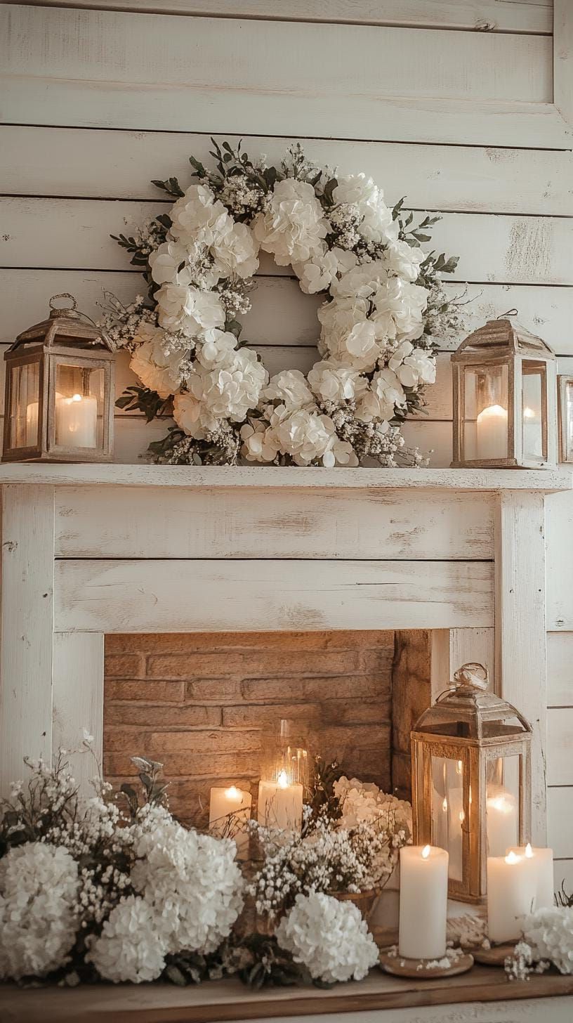 21 Magical Christmas Decor Inspiration for a Cozy Home 4 1. Farmhouse Christmas Mantel Decor Ideas-1