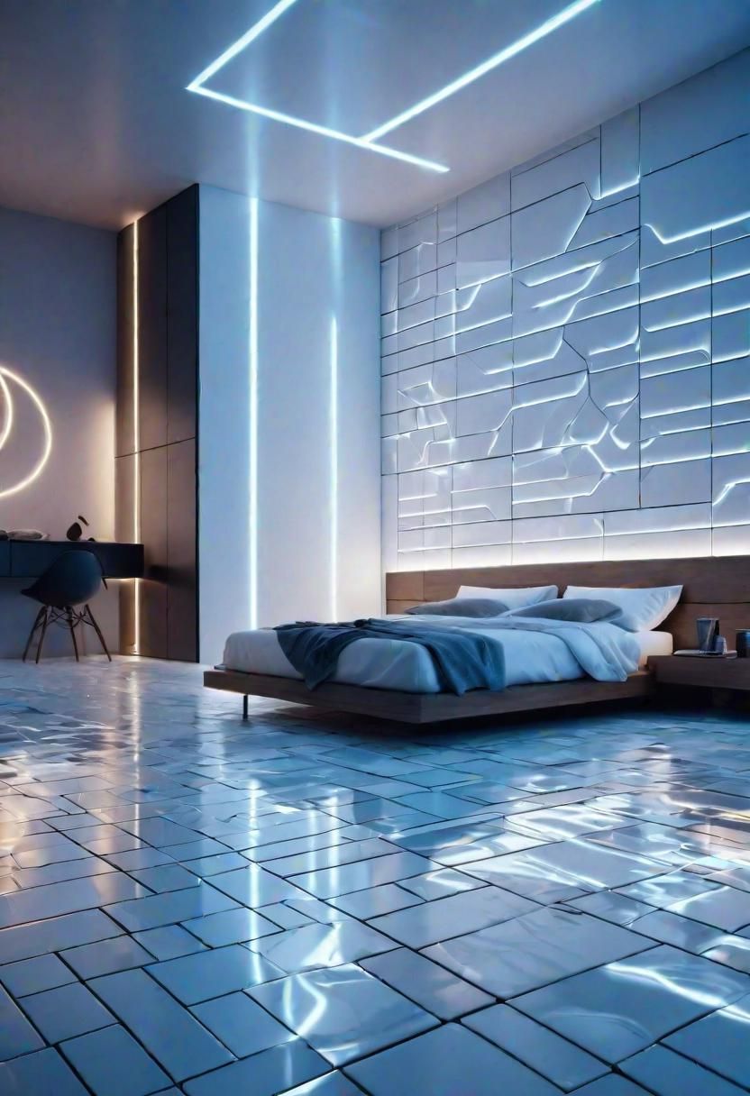 39 Modern Bedroom Designs: Where Comfort Meets Sleek Style 40 38. Light-Up Floor Tiles-0