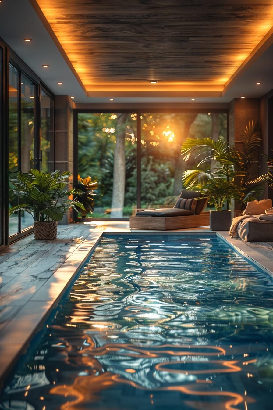 19 Unique Pool Design Ideas for Your Dream Backyard 19 6. Light-Filled Indoor Pool Oasis-1