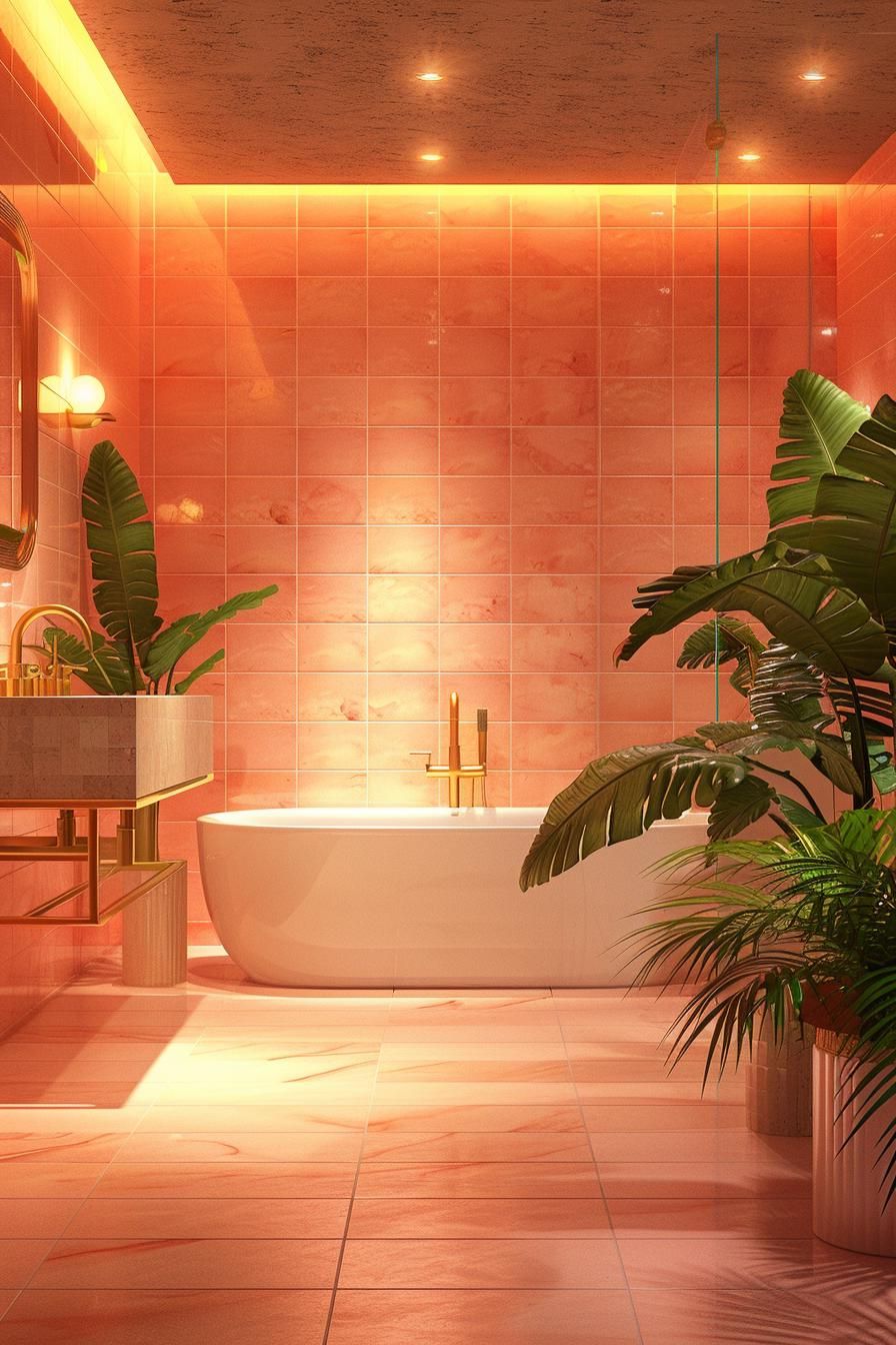 1. Radiant Bathroom Sunset Coral Palette-0