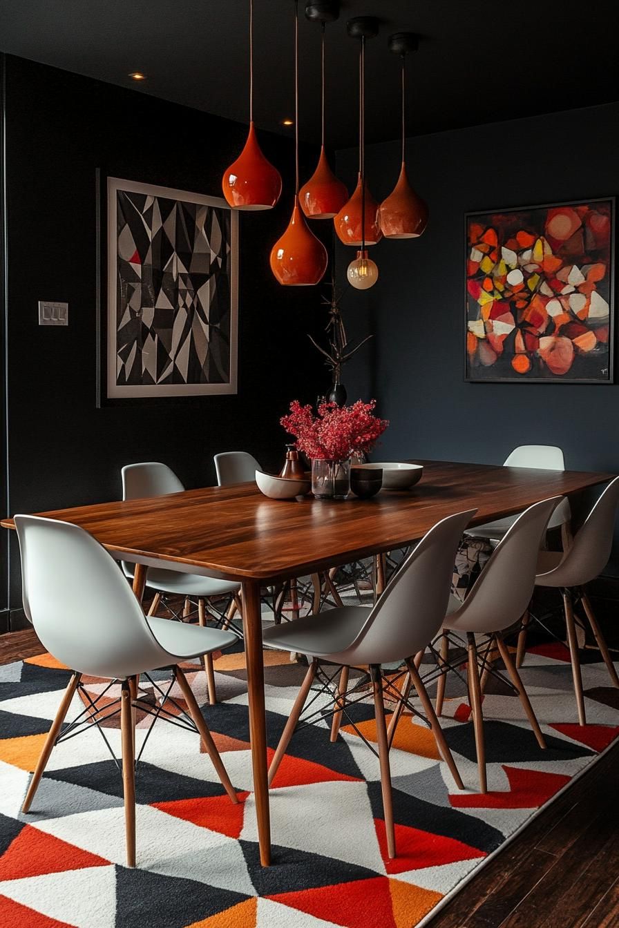 23 Stunning Mid-Century Modern Dining Tables You’ll Adore 31 12. Chic Rugs for Dining Areas-1