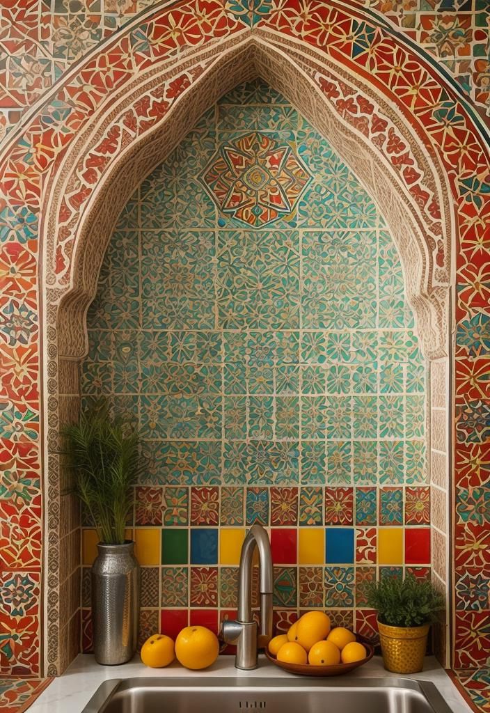 35 Stunning Kitchen Backsplash Ideas: Creative and Eye-Catching Designs 5 3. Exotic Backsplash Tile Inspiration-0