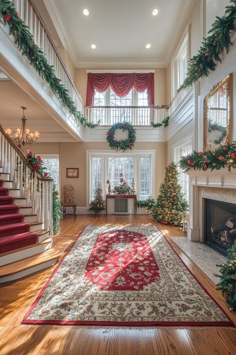 10. Festive Mantle Greenery Accents-2