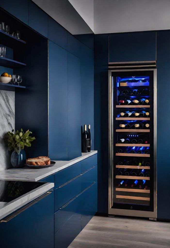 38. Blue Kitchen with Wine Fridge-1
