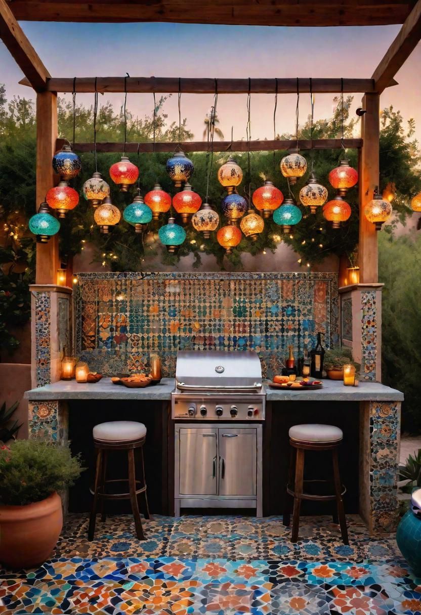 16. Moroccan Oasis Outdoor Kitchen Ideas-1