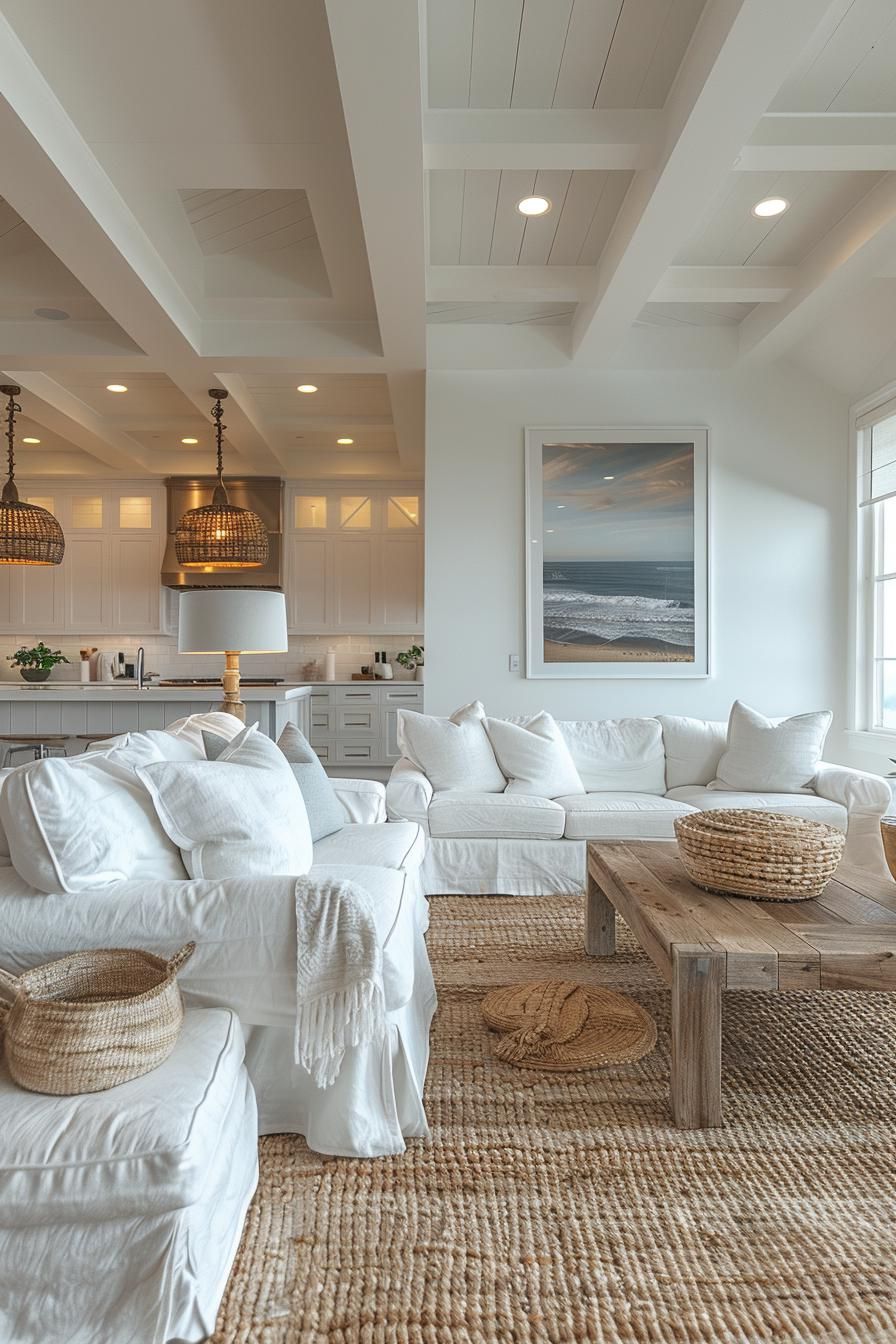 15 Chic Neutral Coastal Living Room Ideas You Will Love 8 3. Coastal Living Room Linen Sofas-0