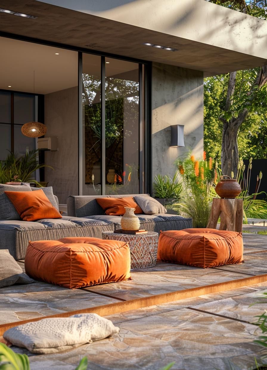 19 Trendy Patio Furniture Ideas for Chic Outdoor Spaces 26 15. Hidden Storage Outdoor Ottomans-0