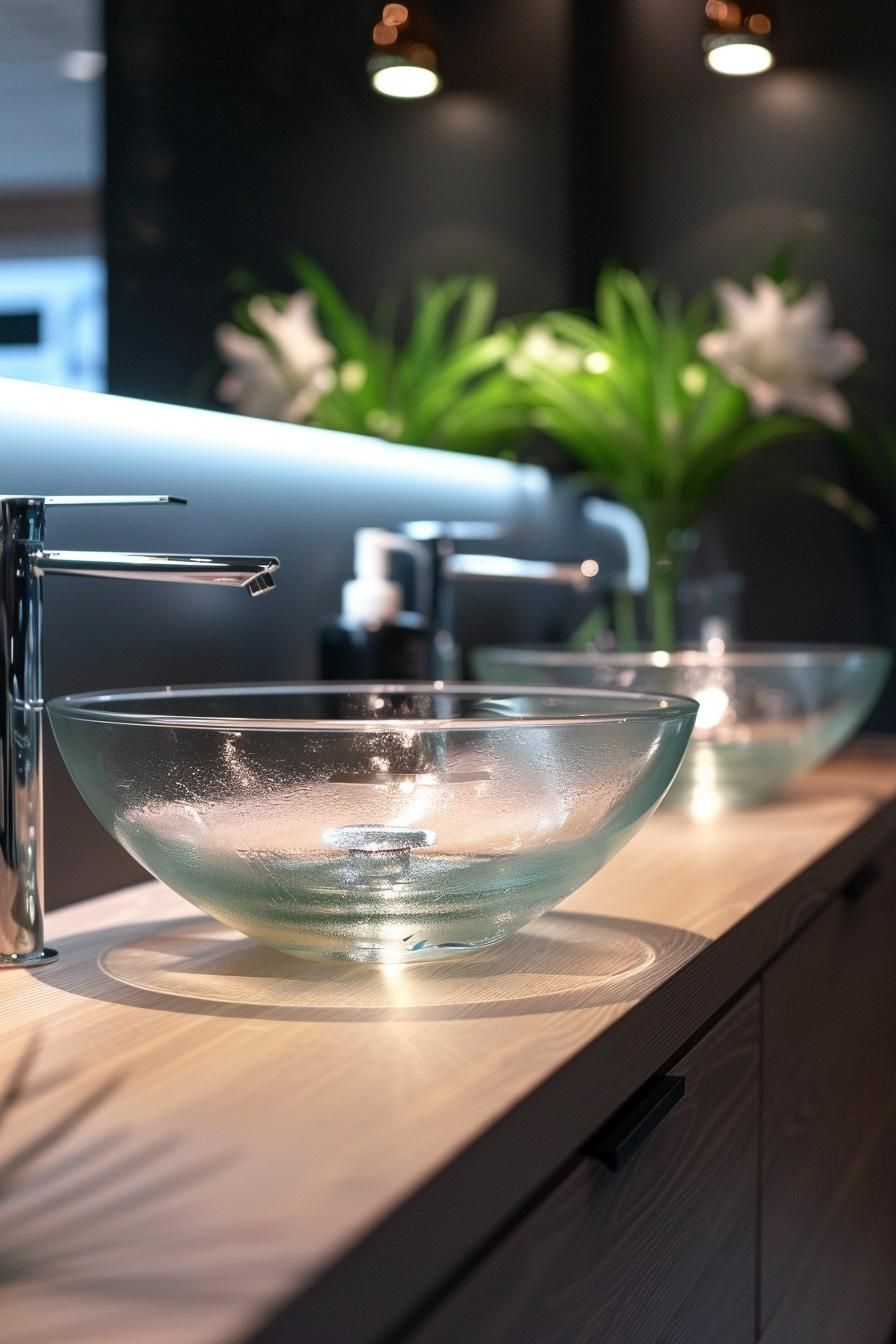 2. Chic Glass Sinks and Taps-0