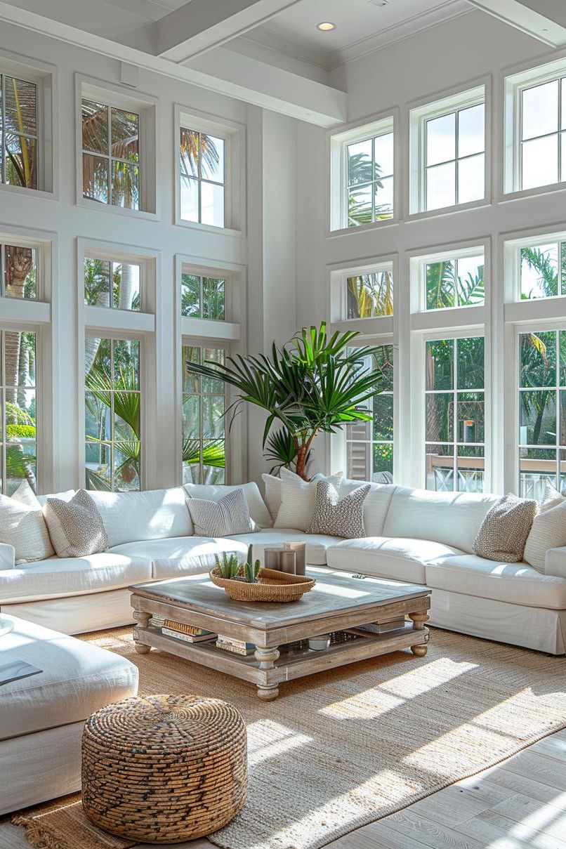 15 Aesthetic Modern Coastal Living Room Ideas 31 12. Coastal-Climate Indoor Plant Ideas-1