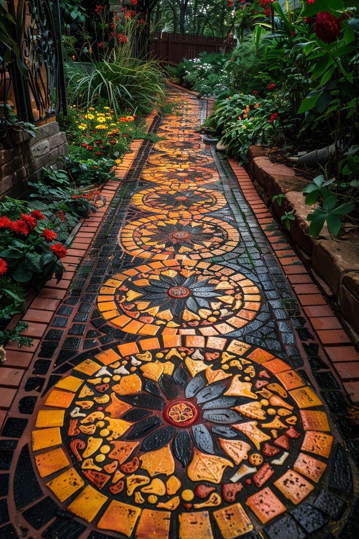 15 Gorgeous Budget-Friendly Back Patio Ideas 16 7. Creative Patio Pathway Transformation-1