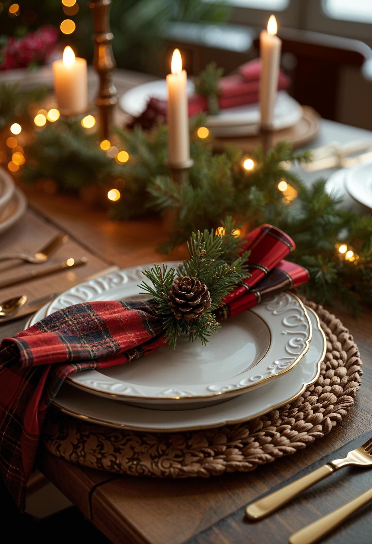 1. Festive Plaid Table Decor Inspiration-0