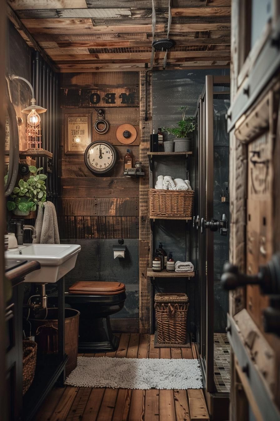 6. Industrial Shiplap Bathroom Inspiration-1