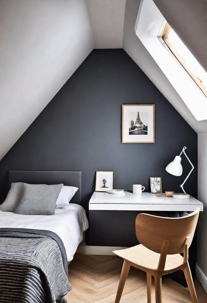 15 Genius Small Attic Bedroom Ideas To Maximize Space 24 8. Murphy Bed with Convertible Table: A folding bed that transforms into a dining or workspace when stored-0