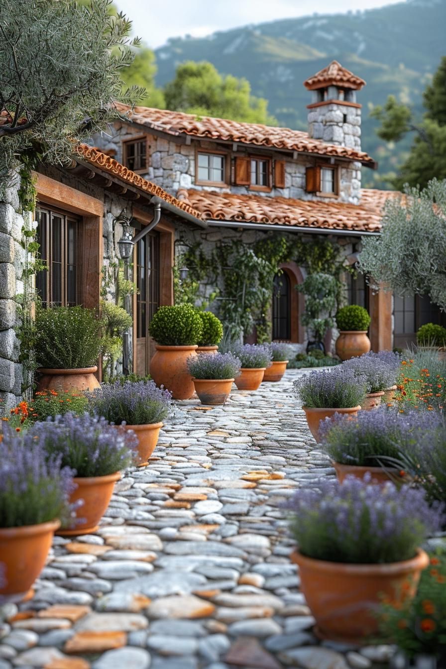 21 Small Flagstone Patio Ideas You’ll Love 23 8. Mediterranean Flagstone Patio Oasis-0