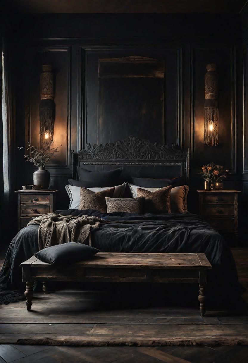 6. Distressed Black Wood Furniture-0