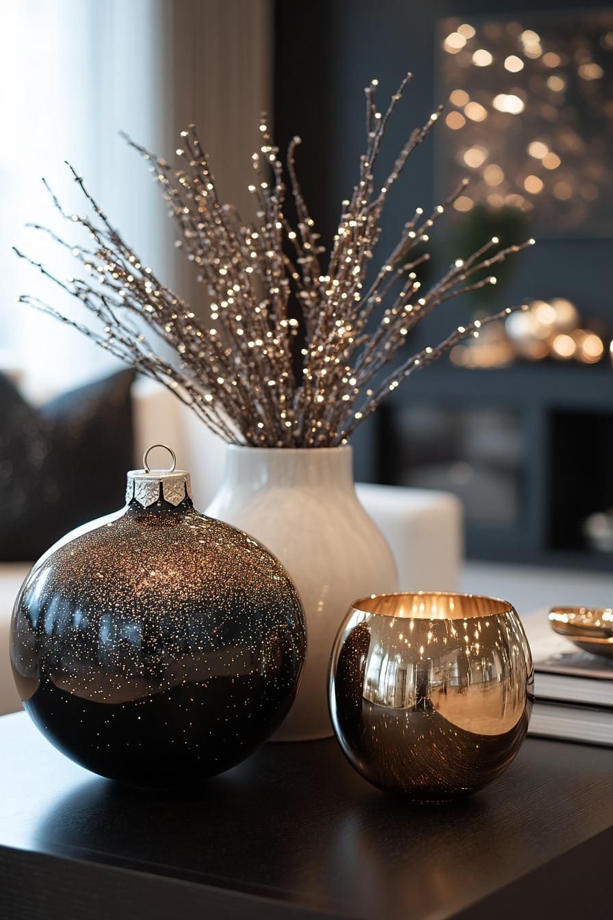 20 Minimalist Christmas Decor Ideas You’ll Love in 2025 36 15. Statement Piece Coffee Table Ornament-0