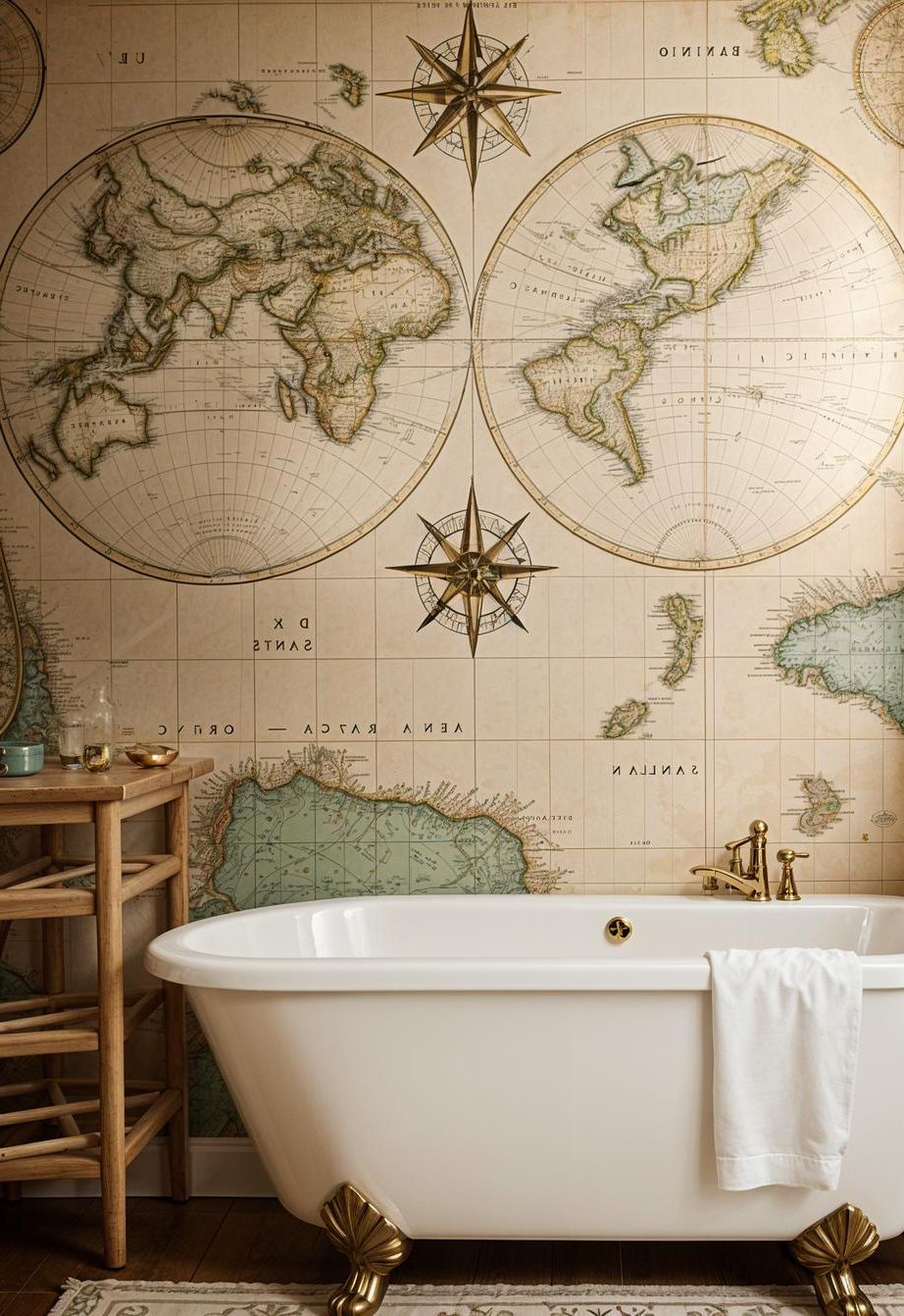 14. Vintage Map Wallpaper Inspiration-0