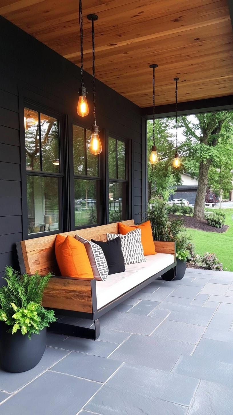 23. Industrial loft using metal and wood tones, modern accents, and Edison bulbs-0