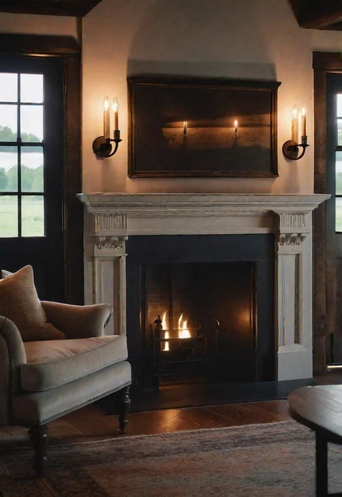 25 Charming Farmhouse Living Room Ideas For 2025 23 21. Farmhouse Wall Sconces-0