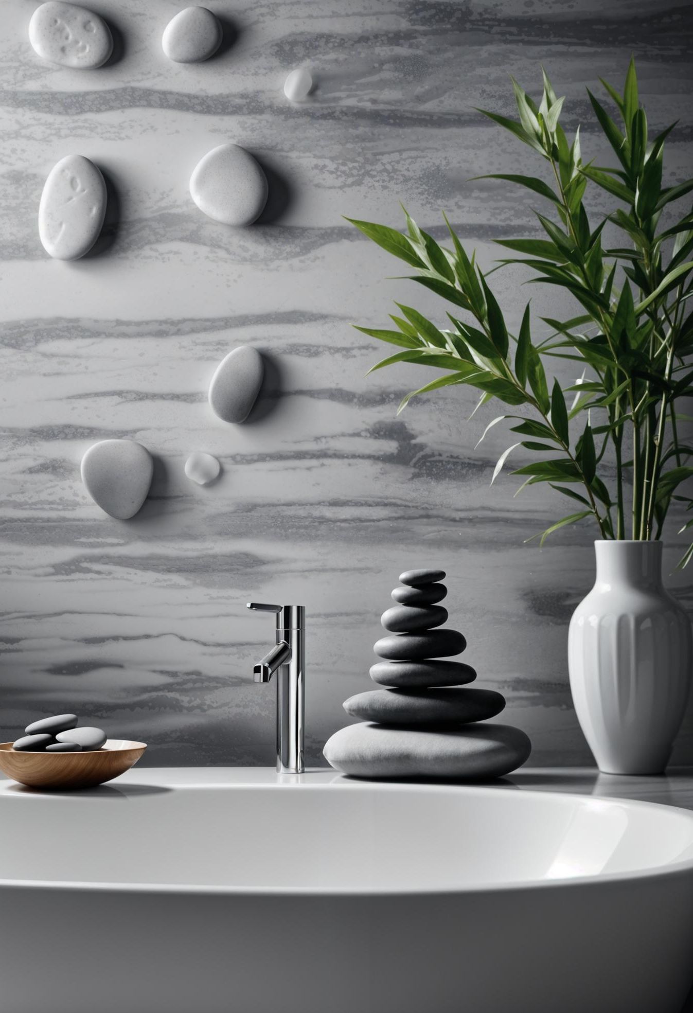 12. Serenity Stones Bathroom Wallpaper-1