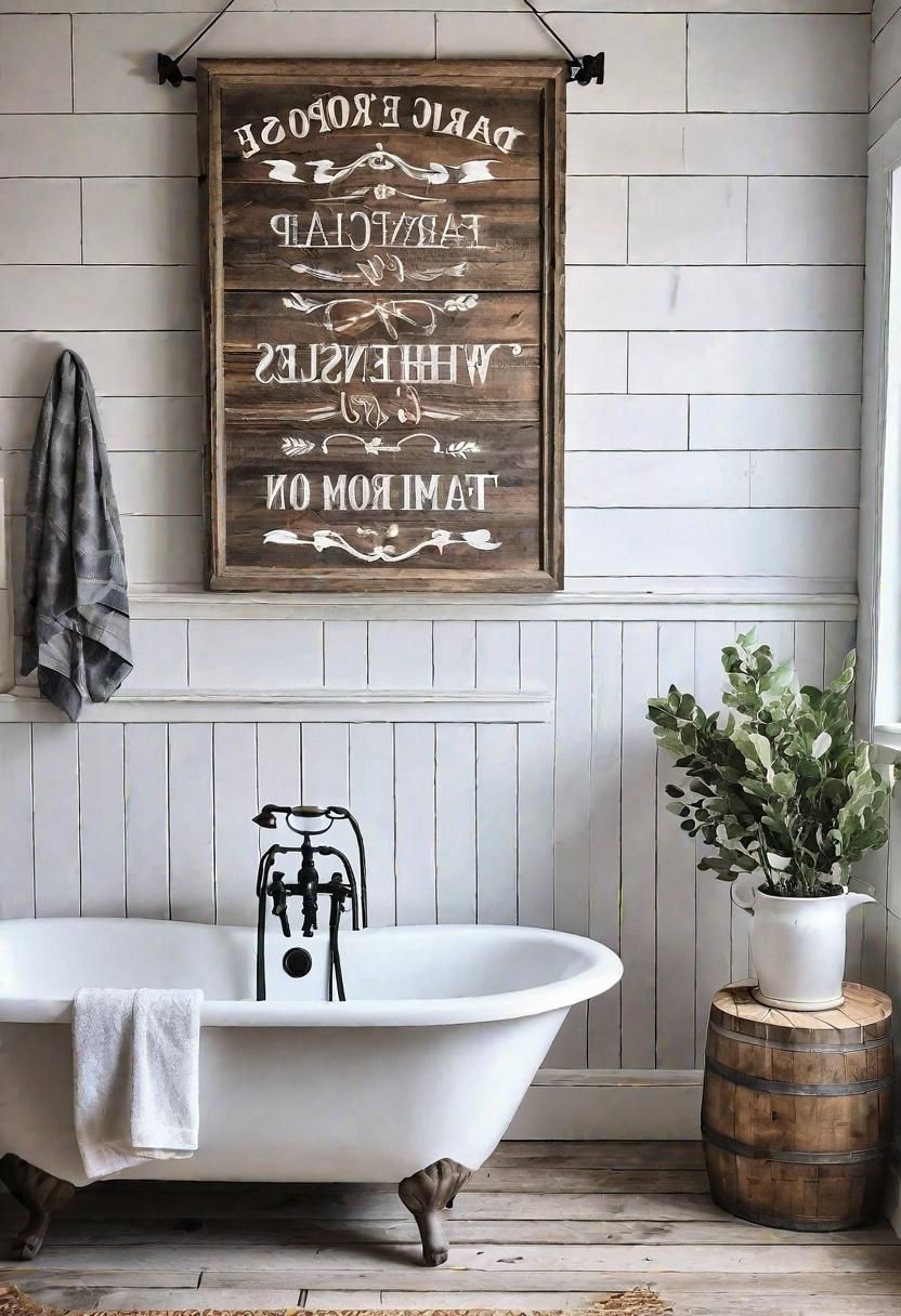 20. Rustic Bathroom Quote Sign-0