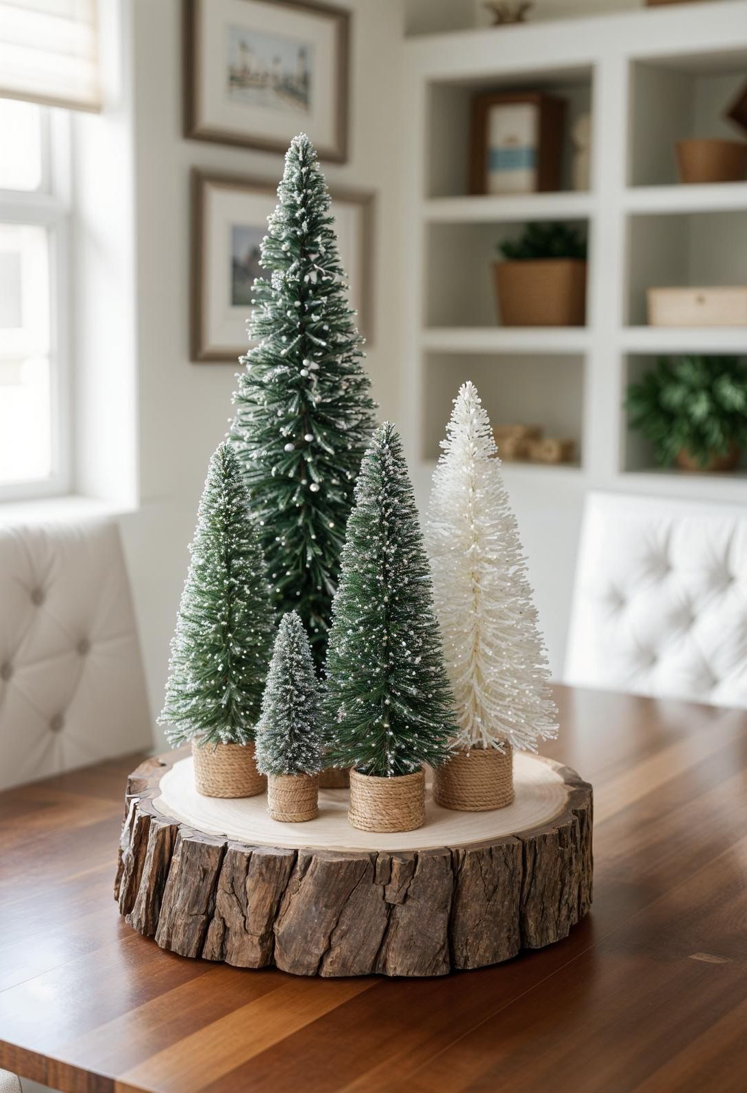 3. Rustic Wood Slice Centerpiece Ideas-2