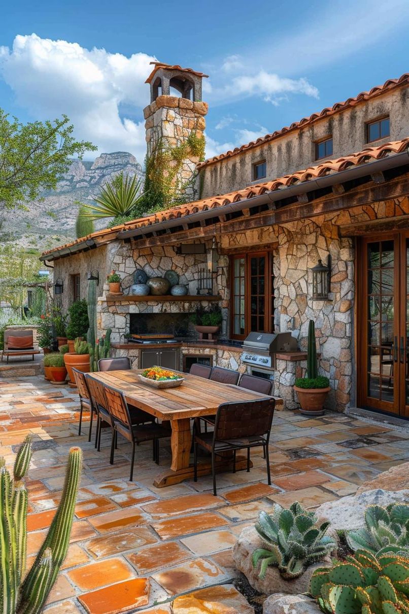21 Stunning Outdoor Kitchen Patio Ideas (NEW) 38 14. Desert-Inspired Outdoor Kitchen Oasis-0