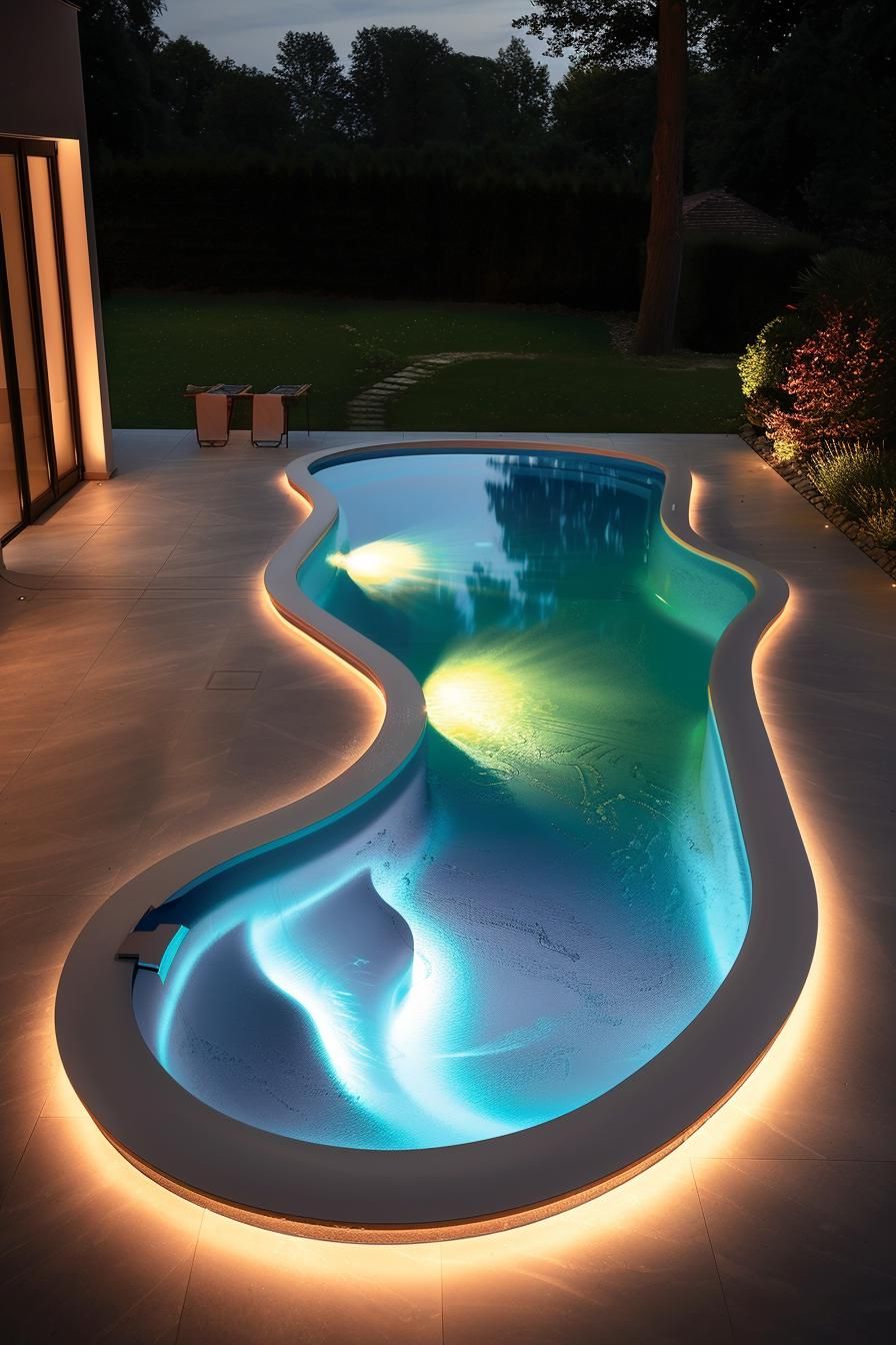 15 Modern Pool Designs Transforming Your Backyard 21 7. Innovative LED Abstract Poolyards-2