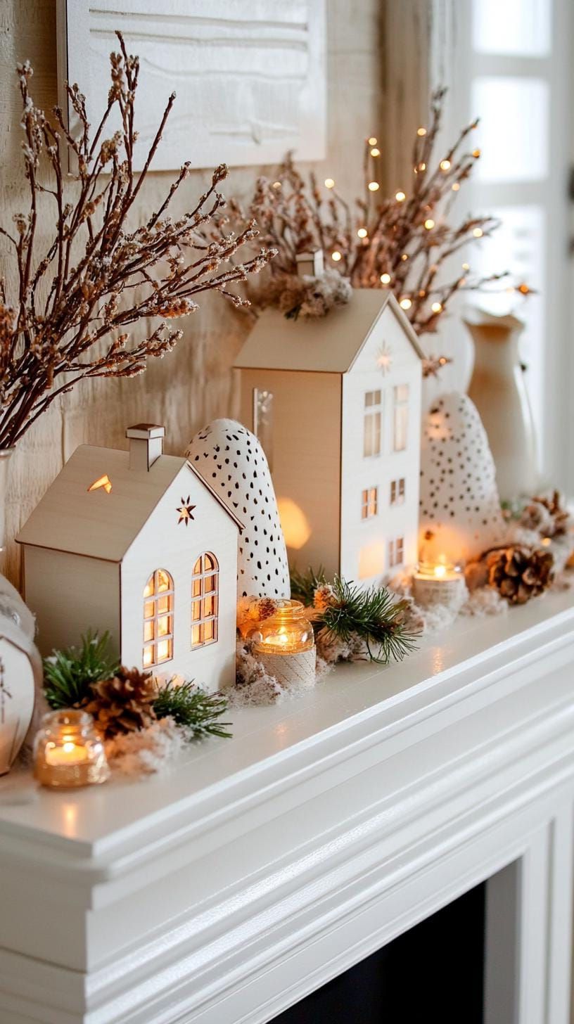 19 Best Winter Mantle Decor Ideas To Cozy Up Your Home In 2025 13 4. Charming Farmhouse Mantle Decor Ideas-1