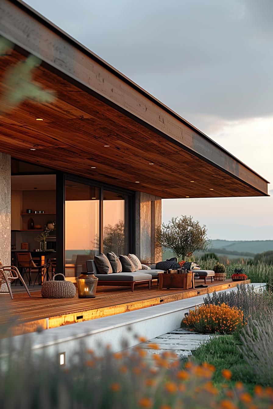 19 Unique Patio Roof Extension Ideas For A Stunning Backyard 49 19. Sleek Wooden Slat Ceiling Designs-1