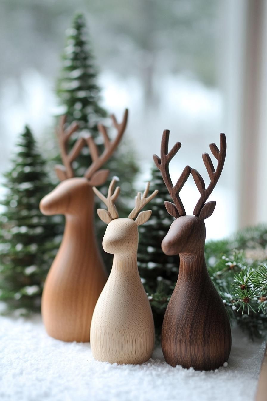 20 Minimalist Christmas Decor Ideas You’ll Love in 2025 22 9. Nordic Wooden Holiday Figurines-0