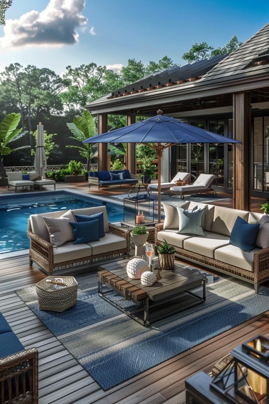 14 Trendy Pool Deck Decor Ideas You’ll Adore 13 5. Nautical-Inspired Pool Deck Decor-0
