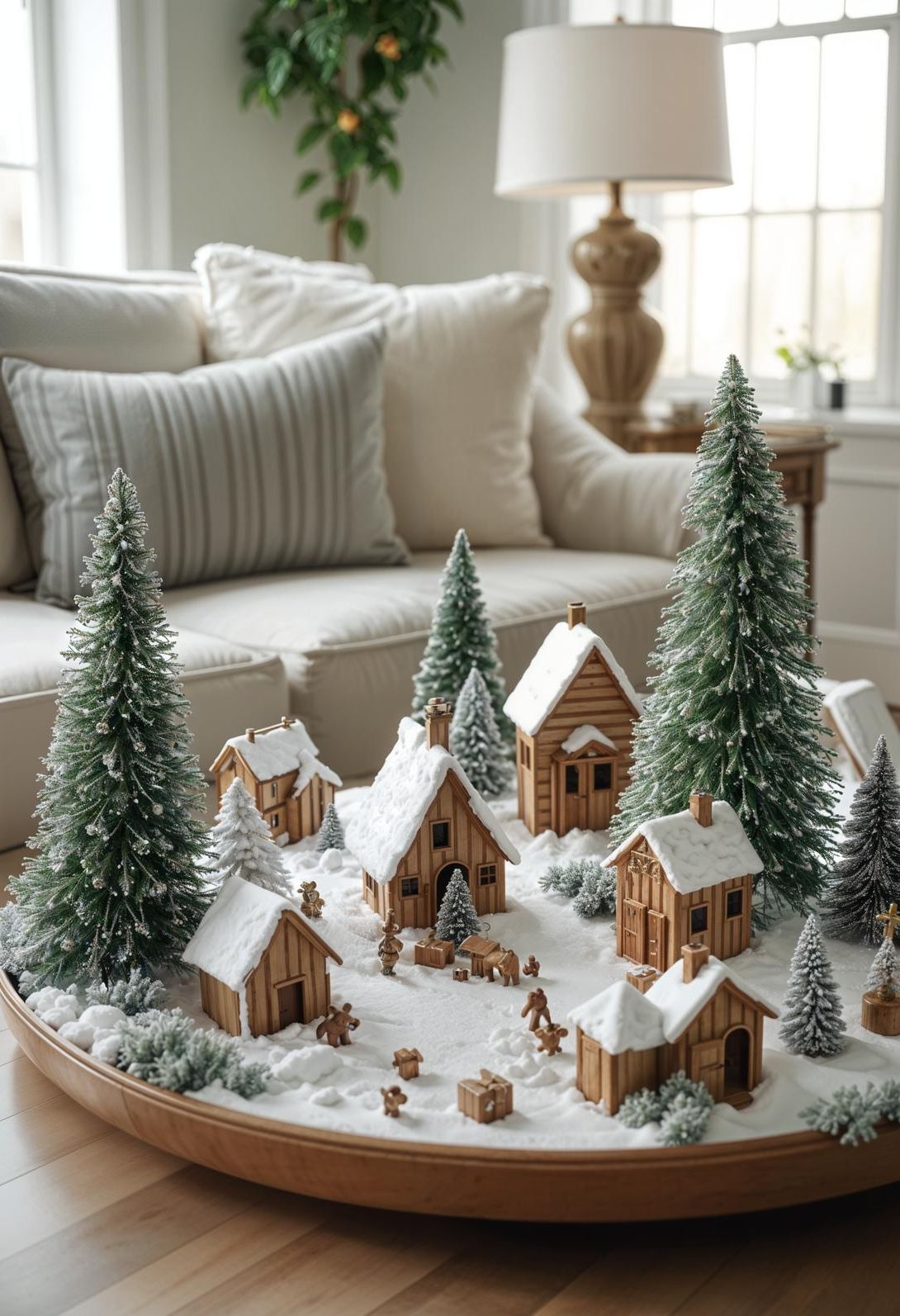 1. Festive Winter Village Tablescapes-1