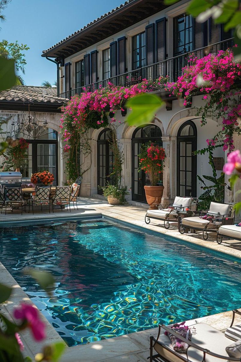21 Stunning Small Pool Design Ideas For Tiny Backyards 24 9. Elegant Victorian Backyard Oasis-0