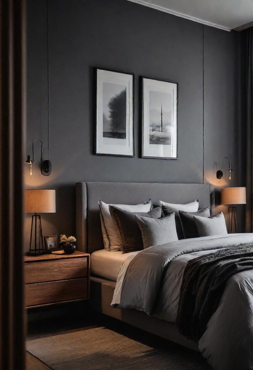 47 Stunning Grey Bedroom Ideas For An Elegant Bedroom Design 19 17. Cozy Grey Bedroom Inspiration-0