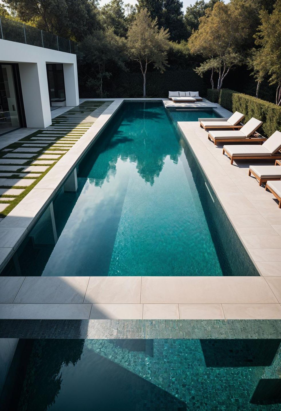 15 Modern Pool Designs Transforming Your Backyard 8 2. Sleek Sunken Pool Design Ideas-2
