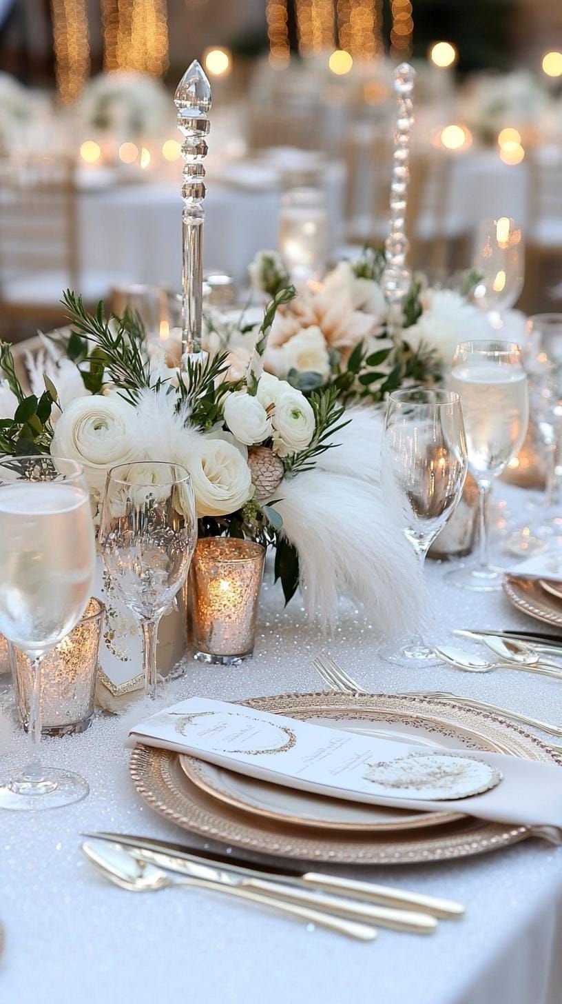 15 Unique Winter Tablescapes To Transform Your Dining Room 8 2. Frosty Table Decor Ideas-2