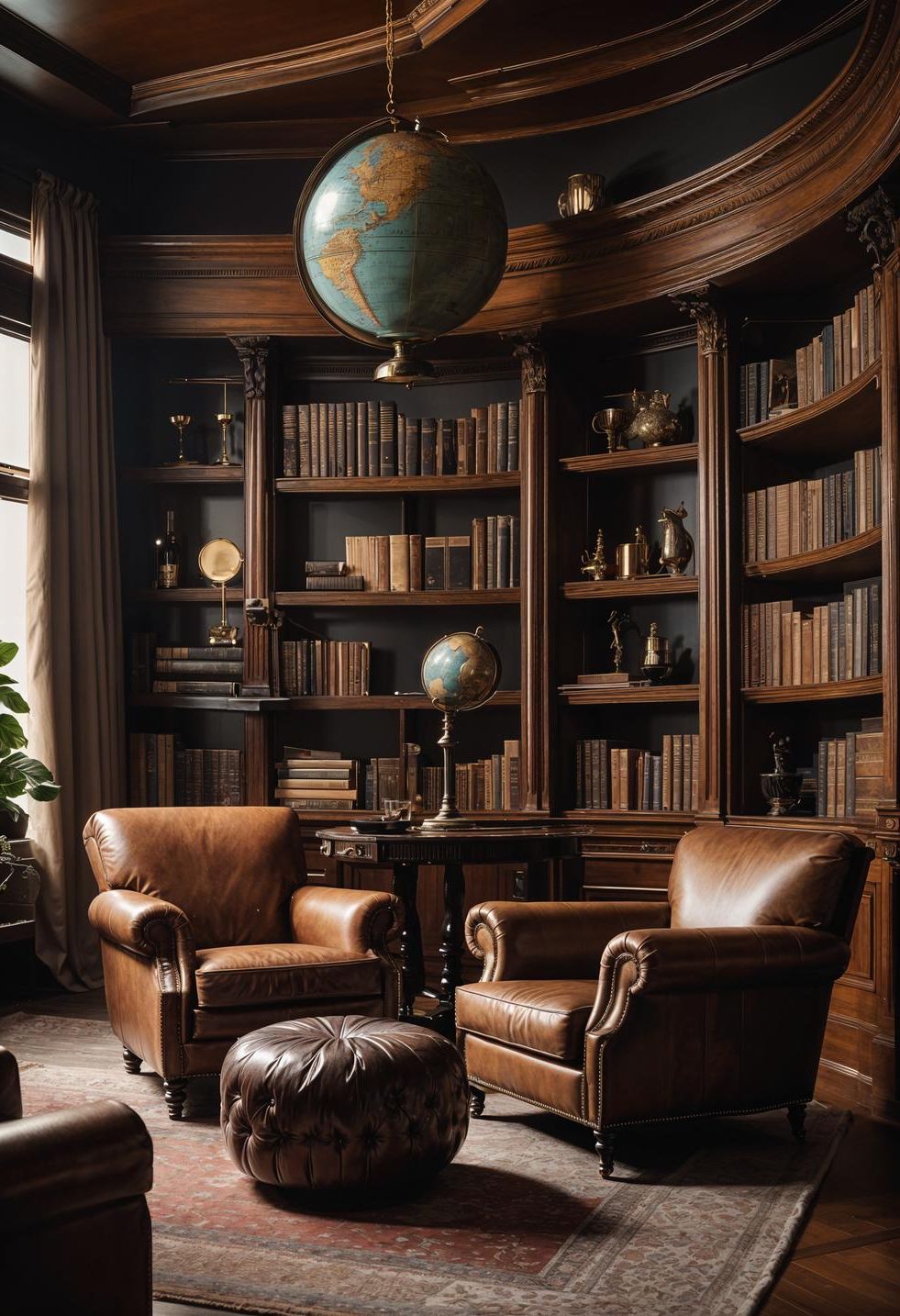 46. Vintage Home Library Ambiance-0