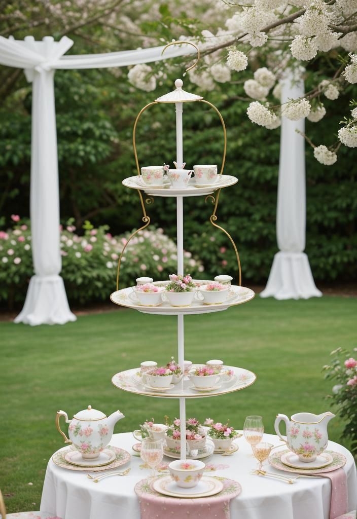 21 Stunning Easter Tablescape Ideas: Festive and Elegant Table Settings 3 1. Garden Tea Party Tablescapes-0