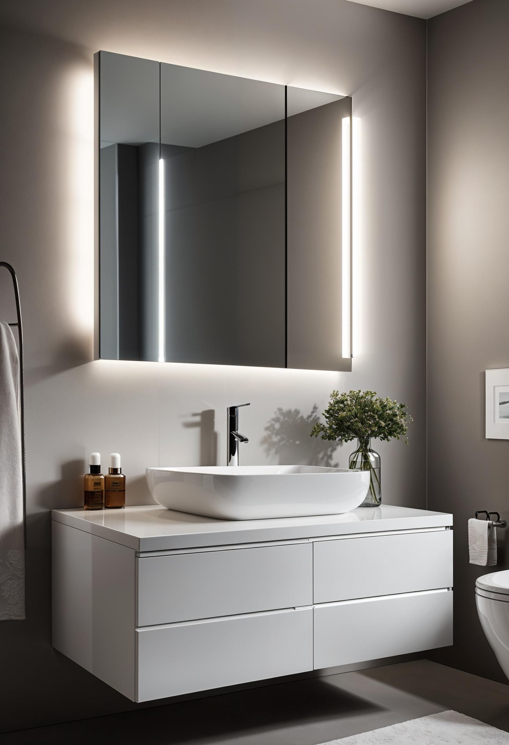3. Modern Minimalist Bathroom Vanity Design-2