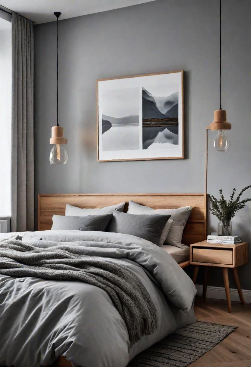 47 Stunning Grey Bedroom Ideas For An Elegant Bedroom Design 7 5. Scandi Grey Bedroom Inspiration-0