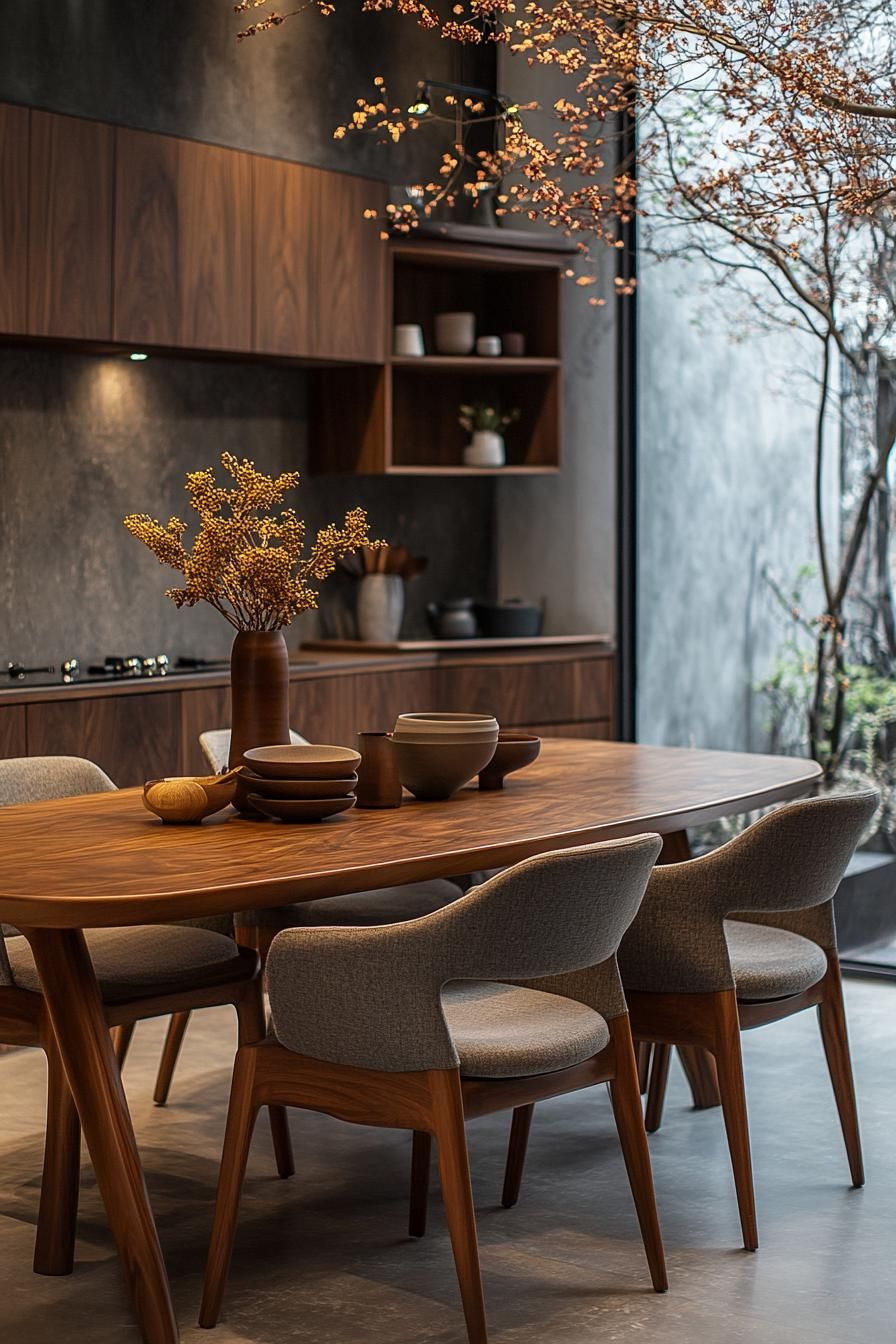 23 Stunning Mid-Century Modern Dining Tables You’ll Adore 5 1. Elegant Dining Set Design Trend-2