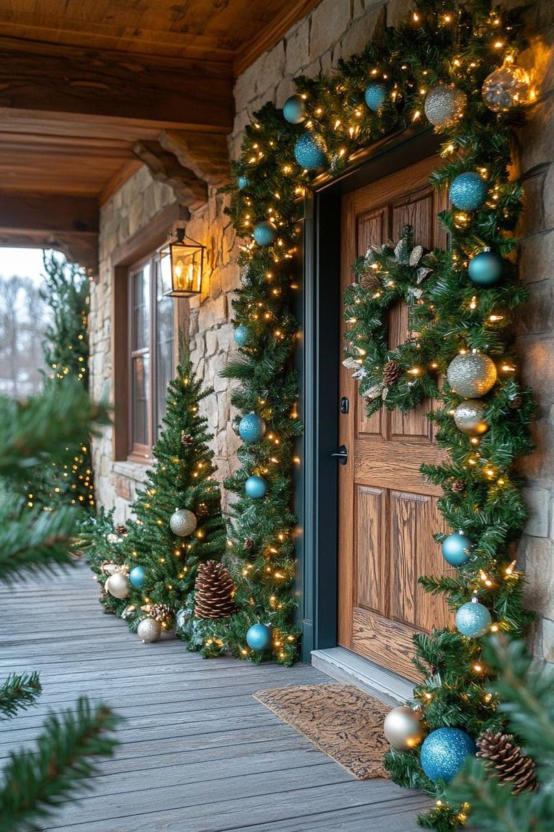 16 Unique Front Porch Christmas Decor Ideas for Holiday Season 5 1. Festive Front Porch Decor Trends-2